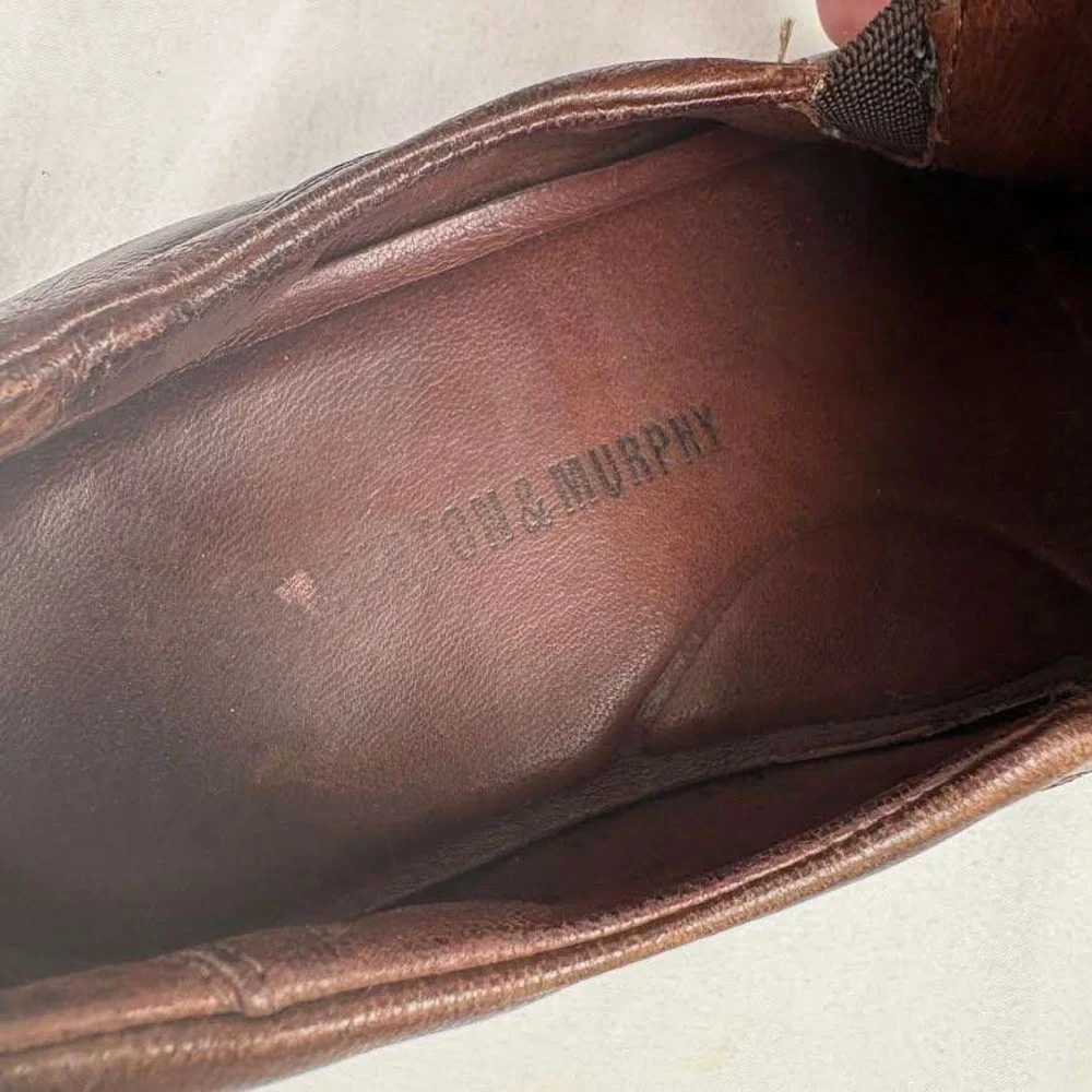 Johnston & Murphy Mens Brown Leather Slip On Loafer Dress Shoes Size 9M‎